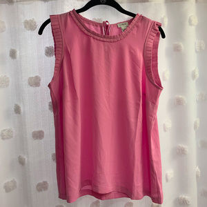J. Crew Factory Sleeveless top with pleated trim
